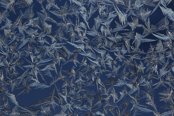 winter drawing on glass