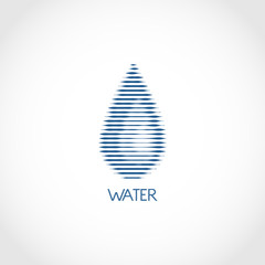 Water drop. Splashing. Logo, emblem. Sign, symbol.Abstraction.