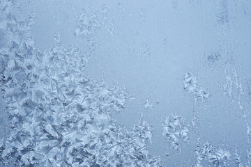 winter drawing on glass