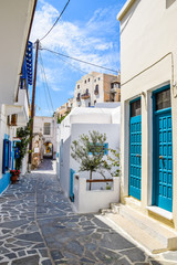 Traditional architecture in Kástro old town on Naxos, Greece