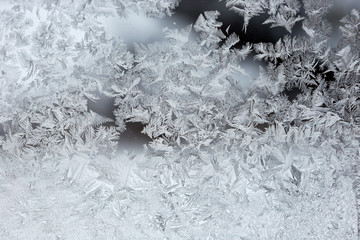 winter drawing on glass