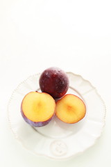 Japanese fruit, plum for healthy food iamge
