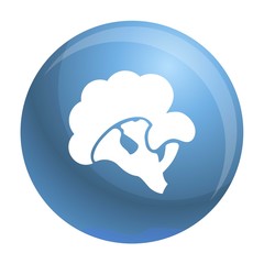 Eco broccoli icon. Simple illustration of eco broccoli vector icon for web design isolated on white background