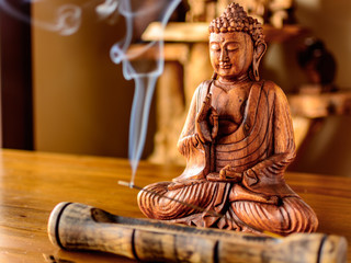 Buddha wooden statue