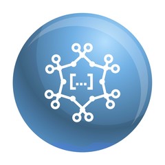 Complex chemical formula icon. Simple illustration of complex chemical formula vector icon for web design isolated on white background