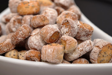 Lithuanian Traditional Christmas Eve Dish - Small, delicious sweets made of tanned pasta and poppy.