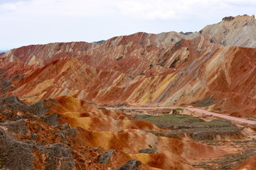 Danxia National Geological Park en Zhangye, China