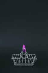 Creative shopping background concept. Sale idea with copy space. Black friday minimal.
