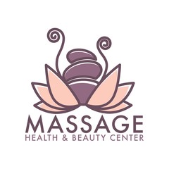 Thai massage health and beauty salon center poster vector.