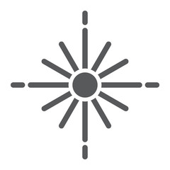 Star glyph icon, space and galaxy, glitter star sign, vector graphics, a solid pattern on a white background.