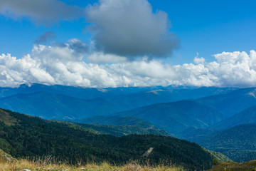 Mountains Plateau Lagonaki of Adygea. Russian Caucasus.