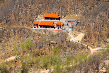 Temple landscape architecture in Panshan Mountain scenic spot, china