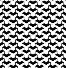 Seamless black and white geometric pattern.