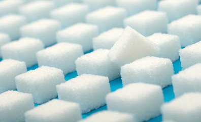 White sweet sugar cubes seamless pattern