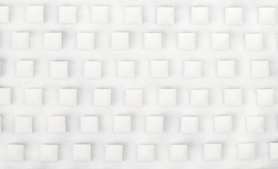 White sweet sugar cubes seamless pattern