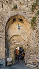 Fototapeta na wymiar The magnificent door of the ancient village of Portovenere, La Spezia, Liguria, Italy