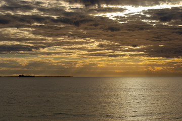Fototapeta premium Sunset landscape of the beach