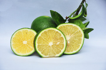 Fototapeta na wymiar Fresh lime slices