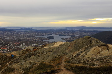 Fototapeta na wymiar Mount Ulriken, Bergen Norway