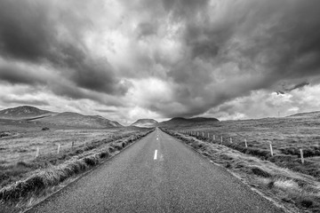 The road of Lough Inagh Valley in Connemara, Ireland