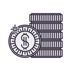 coins with dollar symbol