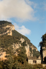 Fototapeta na wymiar landscape of mountains and blue sky