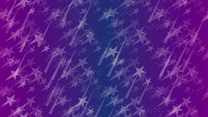 An abstract pattern of flying stars, triangular elements and circles. A festive element of the design of wallpaper, tiles, packaging, textiles, covers.