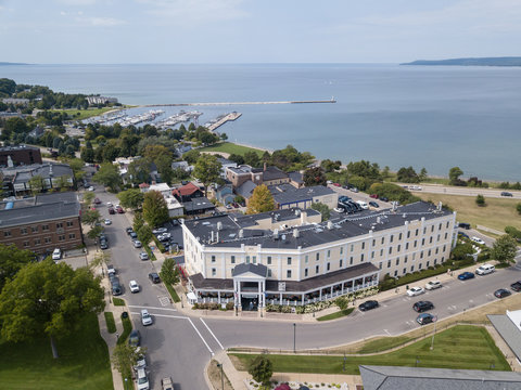 Aerial Drone Northern Michigan Petoskey Little Traverse Bay