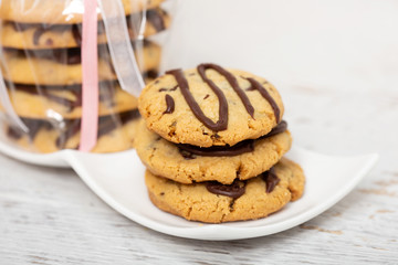 Homemade chocolate chips cake