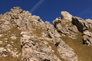 Schroffe Felsen am Monte Grona (Luganer Alpen)