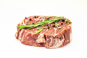 Fresh rib eye steak