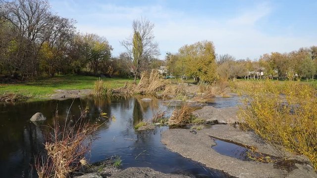 Ros river in Ukraine in autumn
