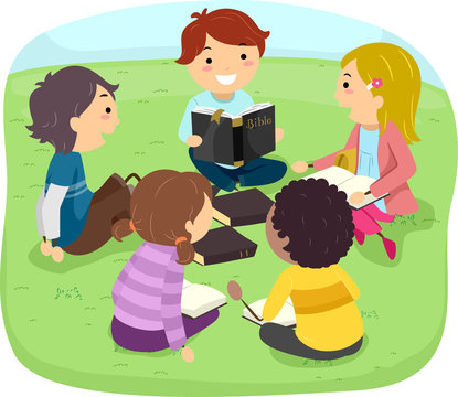 Stickman Kids Bible Study Outdoor Illustration