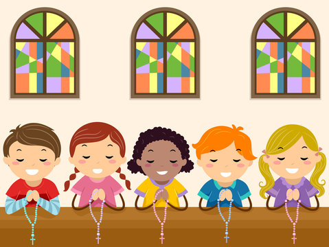 Kids Praying Cartoon Images – Browse 4,628 Stock Photos, Vectors, and Video  | Adobe Stock