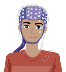 Teen Guy Electroencephalography Monitoring