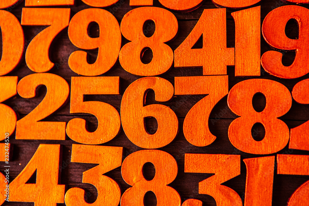 Poster background of numbers. from zero to nine. background with numbers. numbers texture. mathematics conc