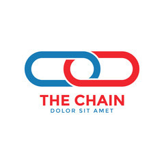 Chain flat graphic design template vector illustration