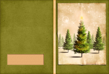 paper texture with trees