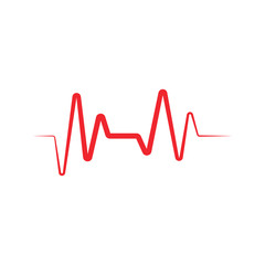 Heart beat ekg graphic design template vector illustration