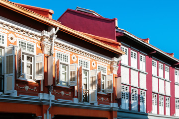 Old Colonial Baba Nyonya traditional house in Chinatown, Singapore