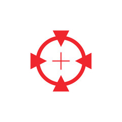 Obraz premium Focus target graphic design template vector illustration