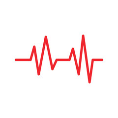 Heart beat ekg graphic design template vector illustration