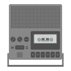 Retro portable stereo cassette recorder.