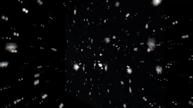 Snow,snowflakes, rendered animation of snowing , Falling snowflakes