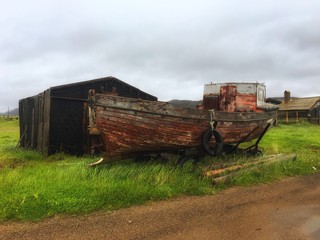 Abandoned port in northern Russia