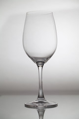 Glass wine glass is onglass