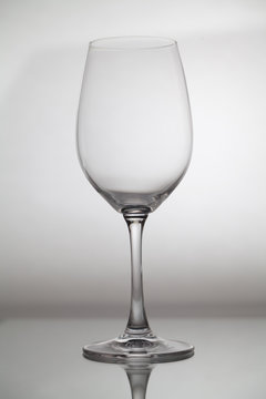 Glass wine glass is onglass