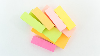 small paper shot note for remind in the company office