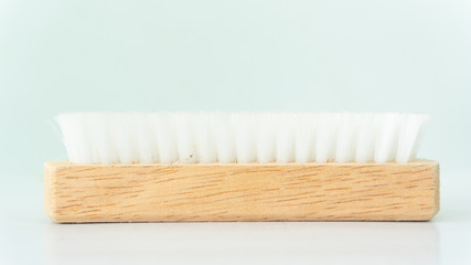 Washing brush use for cleaning cloth on white background