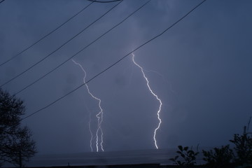 lightning in the sky